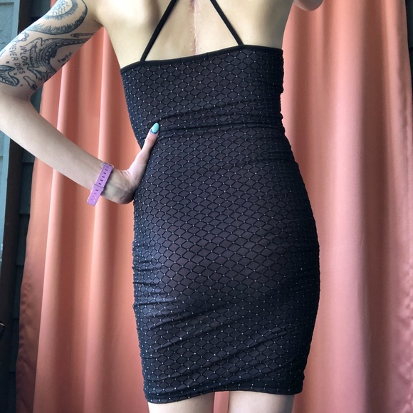 tight fitting black & sparkly party dress - Picture 3 of 4